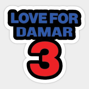 Damar Hamlin - Hamlin - Love For 3 - Love For Hamlin - Pray for Damar Hamlin Sticker